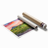 Extra large rolled print featuring a floral art design in pastel shades, ideal for classy bathroom wall art.