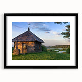 Abstract art print featuring textured, colorful patterns on an extra large canvas, framed in black.