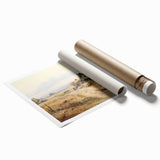 Extra large rolled print featuring a floral art design with vibrant colors, ideal for classy bathroom wall art.