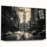 Large abstract wall art on acrylic, featuring swirling blue and gray tones, ideal for bedroom or dining room decor.