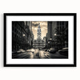 Extra large abstract art print featuring textured, colorful swirls on a black framed canvas, ideal for living room decor.