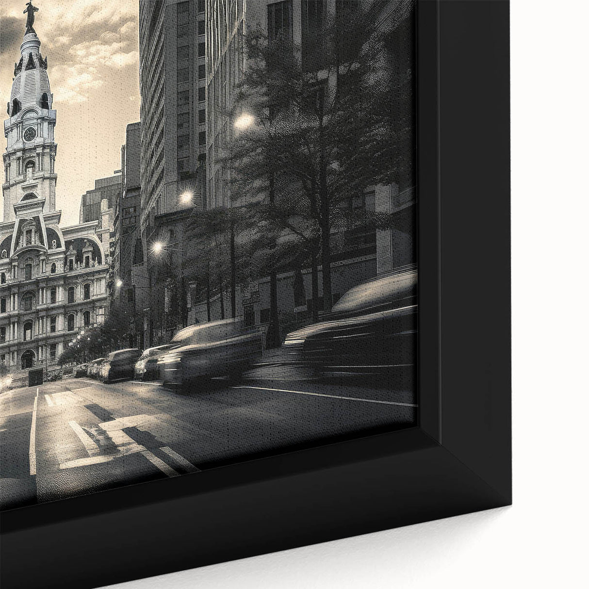 Extra large black wall art featuring a textured abstract design with vibrant colorful accents on a framed canvas.
