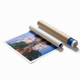 Extra large rolled print featuring a floral art design in pastel shades, ideal for classy bathroom wall art.