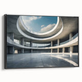 Black and white framed canvas depicting a vintage poster-style landscape, ideal for bedroom wall decor.