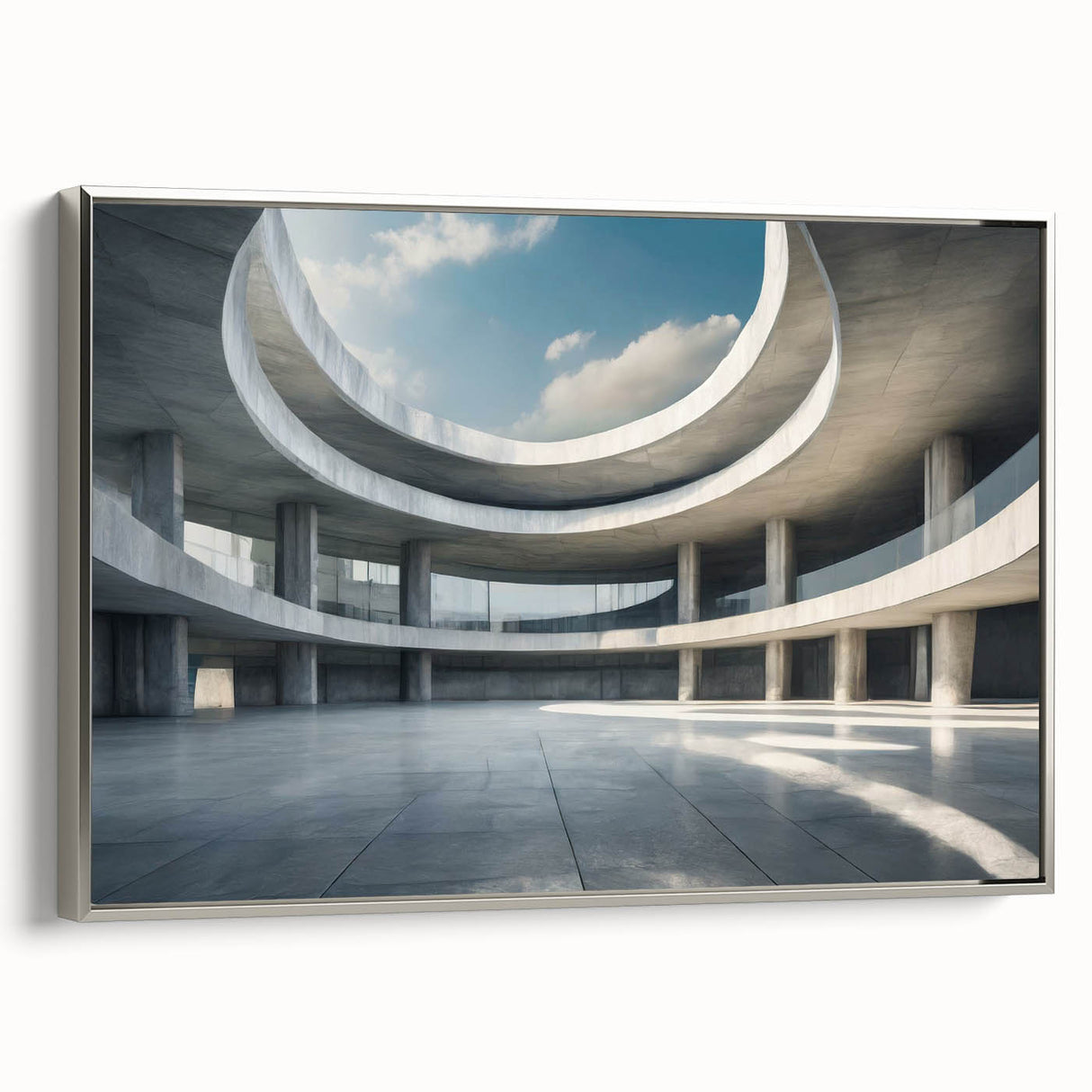 Framed canvas landscape art painting depicting a vintage-style black wall art with colorful elements, ideal for office decor.