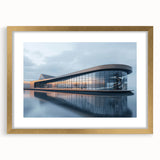 Extra large abstract art print featuring textured swirls in neutral tones, framed in gold, ideal for living room decor.