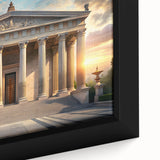 Extra large black wall art on canvas featuring a close-up of textured, colorful abstract design.