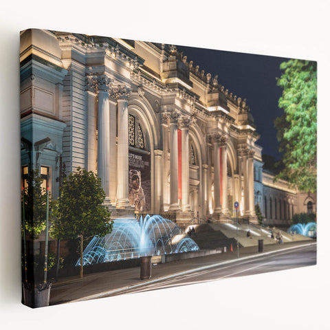 Large art on stretched canvas depicting modern architecture in neutral gray tones, ideal for kitchen wall decor.