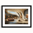 Extra large abstract art print featuring vibrant, colorful textured patterns, framed in black, ideal for living room decor.