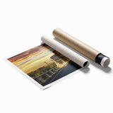 Extra large rolled print featuring a detailed floral design in soft pastel shades, ideal for classy bathroom wall art.