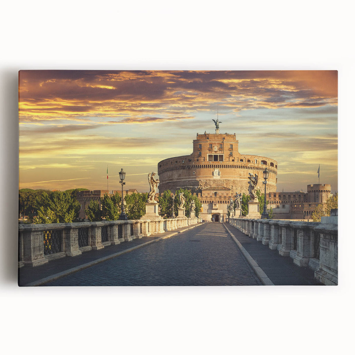 Large black and white photo of an architectural museum design on stretched canvas, ideal for kitchen wall art.