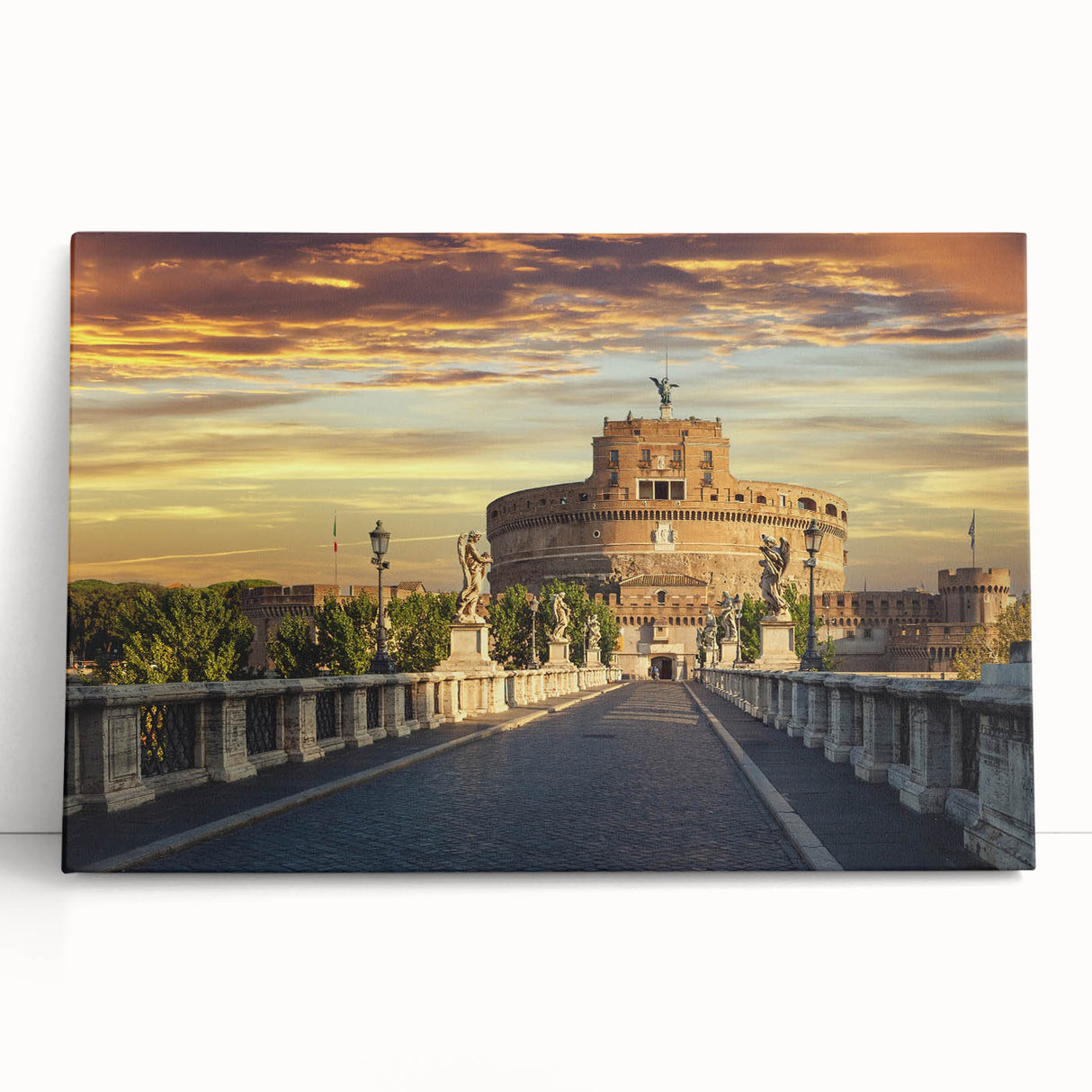 Black and white photo of an architectural museum on stretched canvas, ideal for kitchen or bedroom wall art.