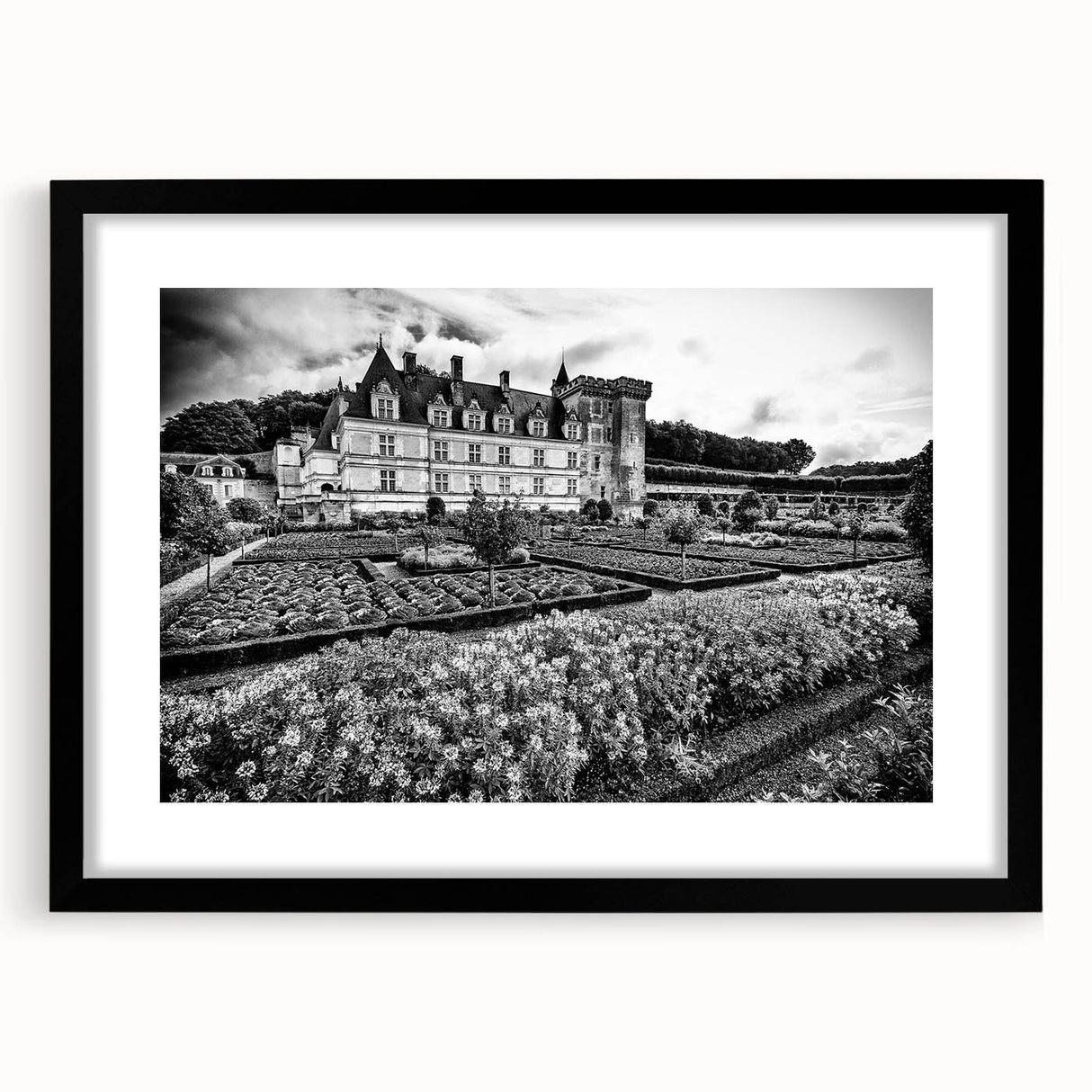 Extra large abstract art print featuring colorful, textured designs on a black framed canvas, suited for living room decor.