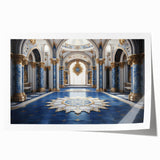 Extra large rolled canvas featuring a detailed floral design in soft pastel shades, ideal for art wall dining room.