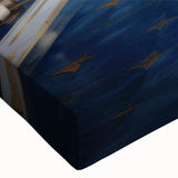 Large art of a black and white palace landscape on stretched canvas, suitable for bedroom wall decor.