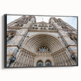 Black and white framed canvas of a vintage palace design, ideal for bedroom landscape art.