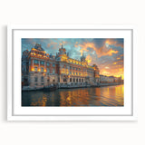 Extra large abstract art print featuring textured design in muted earth tones, framed in white, ideal for living room decor.