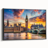 Black and white framed canvas of a vintage palace design, ideal for bedroom wall art.