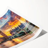 Extra large wall art featuring line art flowers in black and white on a rolled print, ideal for large living room decor.