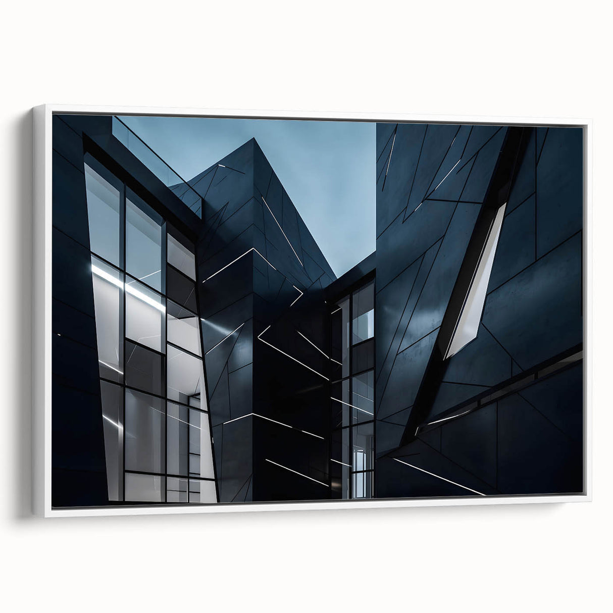 Framed canvas depicting a vintage black and white cityscape, ideal for bedroom wall art.