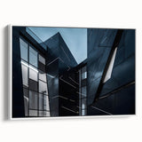 Framed canvas depicting a vintage black and white cityscape, ideal for bedroom wall art.