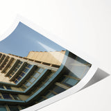 Extra large wall art featuring line art flowers in black on white, rolled print, ideal for large living room wall decor.