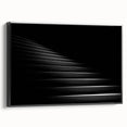 Black and white framed canvas featuring a spiral staircase design, ideal for bedroom wall decor.