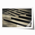 Rolled print of a spiral staircase in grayscale, suitable as art wall for dining room or classy bathroom.
