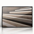 Large abstract wall art depicting a spiral staircase in black and white, framed acrylic, suitable for modern art wall decor.