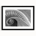 Colorful abstract art print featuring a textured staircase design in vibrant hues, framed in black.