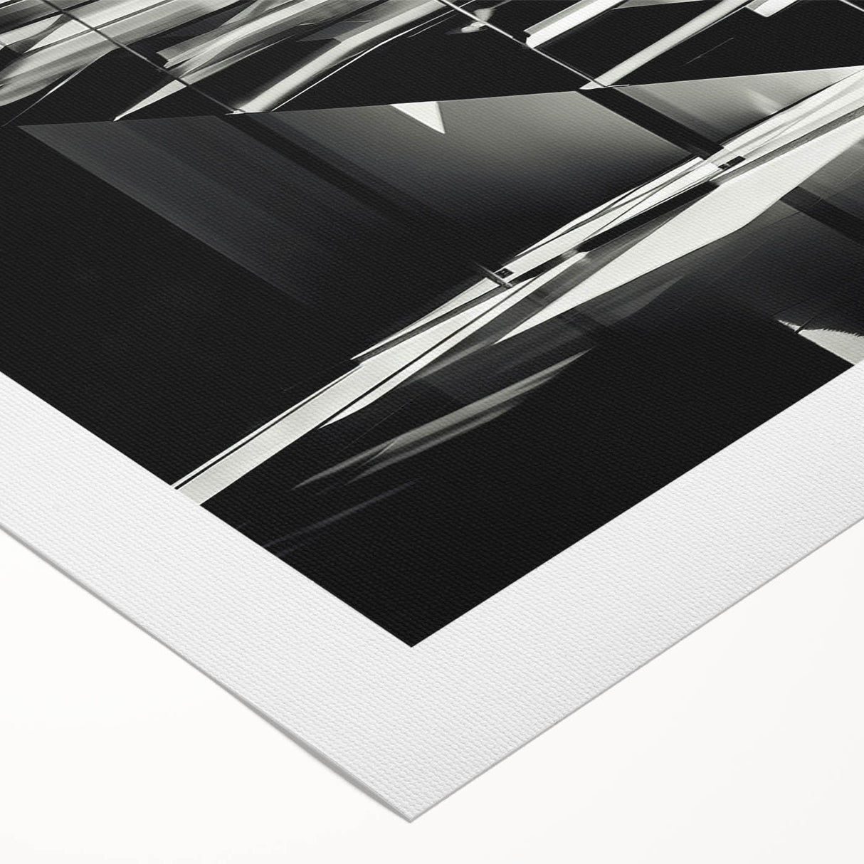 Art Deco poster featuring a spiral staircase in muted gray tones on a rolled canvas, suitable for dining room wall art.