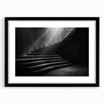 Abstract art print featuring a colorful, textured staircase design on a large canvas, ideal for living room decor.