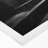 Art deco poster of a spiral staircase in monochrome, printed on rolled canvas, suitable for dining room wall art.