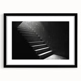 Extra large abstract art print featuring a colorful, textured depiction of a spiral staircase, ideal for living room decor.