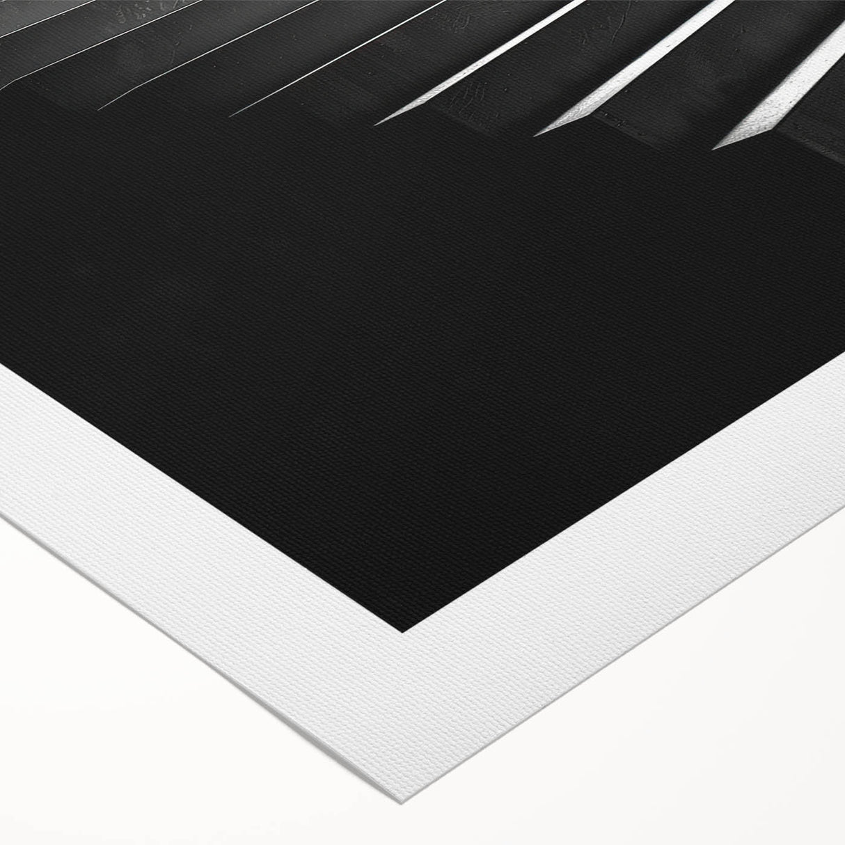 Art deco poster featuring a spiral staircase in monochrome, printed on rolled canvas, suitable for dining room decor.