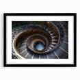 Abstract art print featuring a colorful, textured staircase design on an extra large black framed canvas.