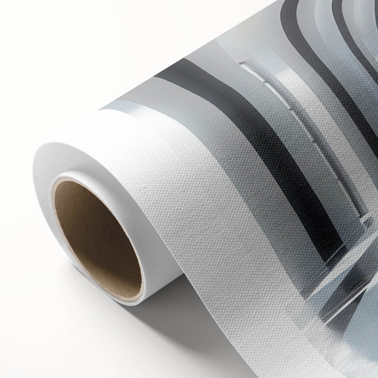 Art deco poster of an architectural tunnel in monochrome, printed on rolled canvas.