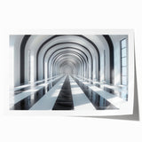 Extra large rolled print featuring a floral tunnel design in soft pastel shades, ideal for dining room wall art.