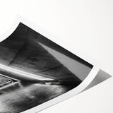 Extra large wall art featuring line art flowers in black and white on a rolled canvas, suitable for large living room decor.
