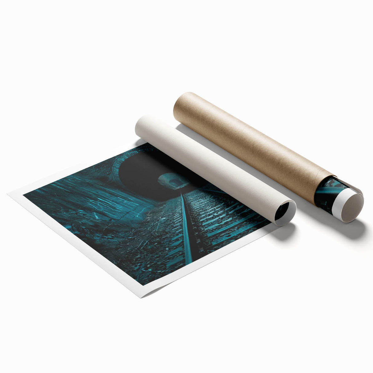 Extra large rolled print featuring an abstract floral design in soft pastel shades, ideal for classy bathroom wall art.