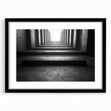Extra large abstract art print featuring a colorful, textured design on a black framed canvas, ideal for living room decor.