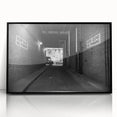 Large abstract wall art featuring geometric shapes in muted gray and blue on a framed acrylic panel.