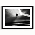 Extra large abstract art print featuring colorful, textured tunnels on a black framed canvas, ideal for living room decor.