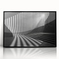 Large abstract wall art of geometric tunnels in muted earth tones on a framed acrylic, suitable for modern art wall decor.