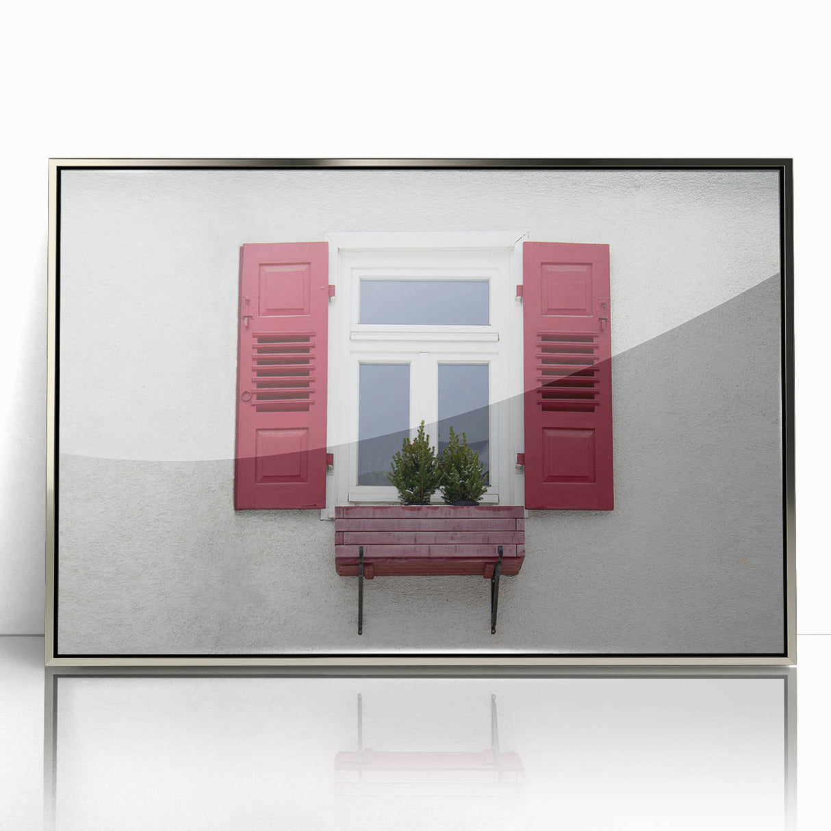 Art Deco-style poster featuring geometric patterns and metallic silver tones on acrylic, ideal for modern art wall decor.