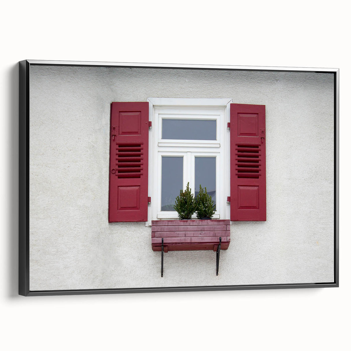 Black and white vintage poster art of a landscape on framed canvas, suitable for bedroom decor.