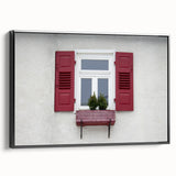 Black and white vintage poster art of a landscape on framed canvas, suitable for bedroom decor.