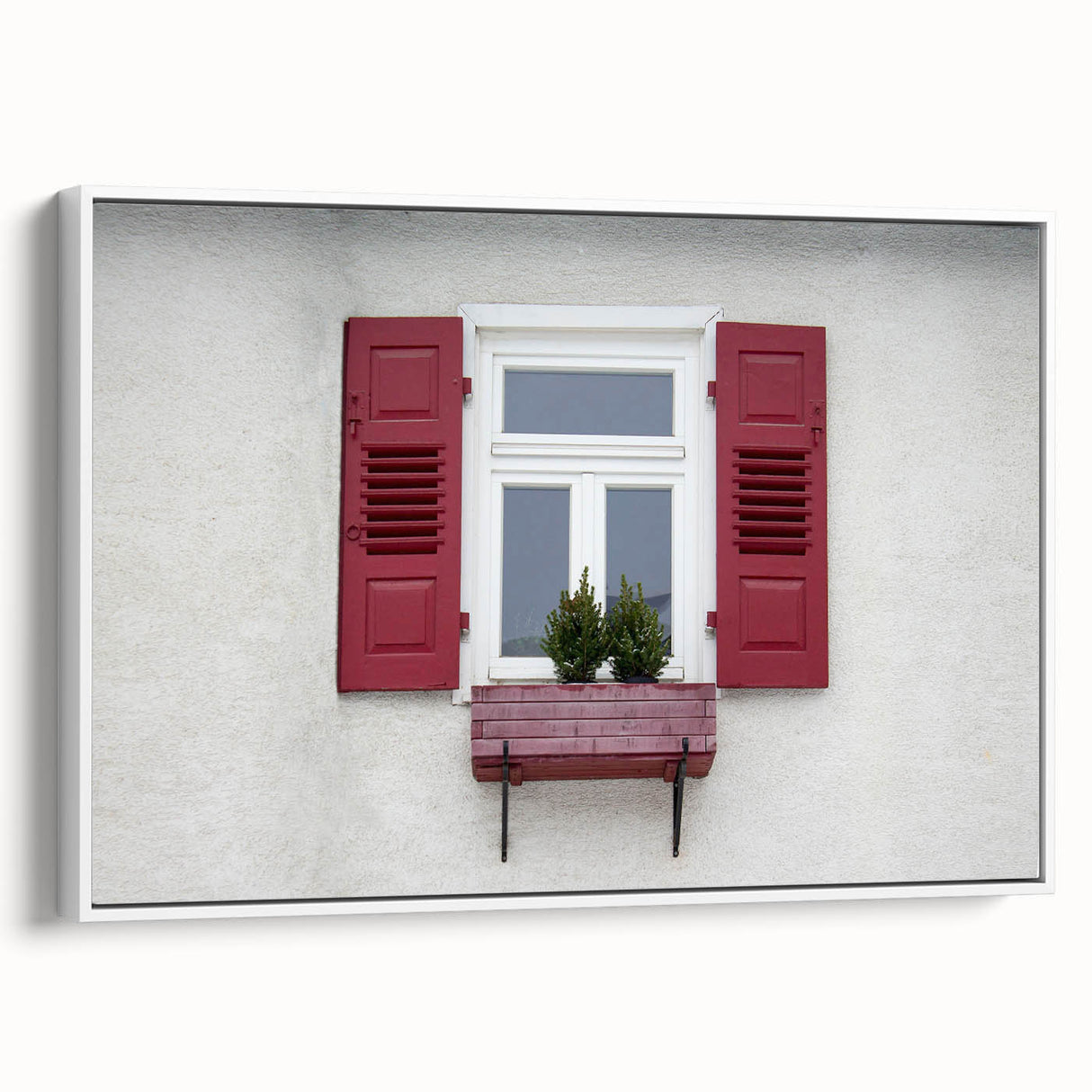 Framed canvas featuring a vintage black and white landscape painting, ideal for bedroom wall art.