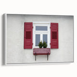 Framed canvas featuring a vintage black and white landscape painting, ideal for bedroom wall art.