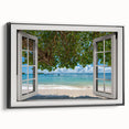 Black and white vintage poster art of a landscape on framed canvas, suitable for bedroom wall decor.